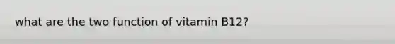 what are the two function of vitamin B12?