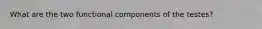 What are the two functional components of the testes?