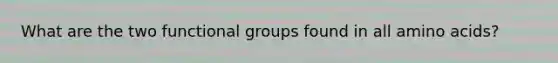 What are the two functional groups found in all amino acids?