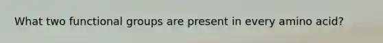 What two functional groups are present in every amino acid?