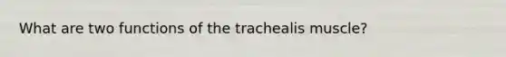 What are two functions of the trachealis muscle?