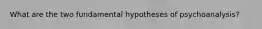 What are the two fundamental hypotheses of psychoanalysis?