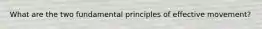What are the two fundamental principles of effective movement?
