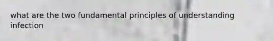 what are the two fundamental principles of understanding infection