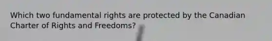 Which two fundamental rights are protected by the Canadian Charter of Rights and Freedoms?