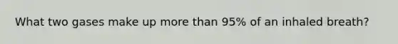 What two gases make up more than 95% of an inhaled breath?