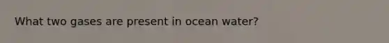 What two gases are present in ocean water?