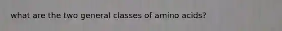 what are the two general classes of amino acids?