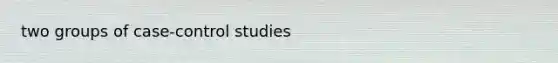 two groups of case-control studies