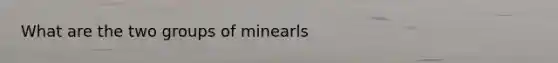 What are the two groups of minearls