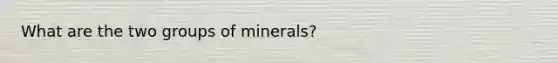 What are the two groups of minerals?