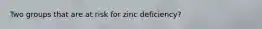 Two groups that are at risk for zinc deficiency?