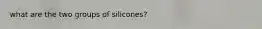 what are the two groups of silicones?