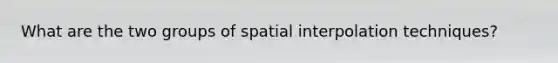 What are the two groups of spatial interpolation techniques?