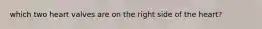 which two heart valves are on the right side of the heart?