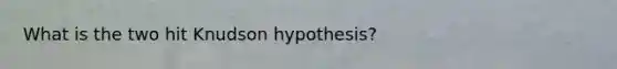 What is the two hit Knudson hypothesis?