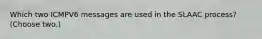 Which two ICMPV6 messages are used in the SLAAC process? (Choose two.)