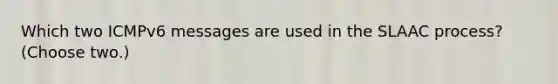 Which two ICMPv6 messages are used in the SLAAC process? (Choose two.)