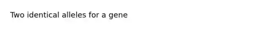 Two identical alleles for a gene