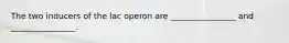 The two inducers of the lac operon are ________________ and ________________.