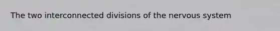 The two interconnected divisions of the nervous system