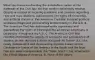 What two issues confronting the antebellum nation at the outbreak of the Civil War did that conflict definitively resolve, despite a number of lingering questions and contests regarding race and race relations, sectionalism, the rights of citizenship, and political status? A. The American Civil War declared political secession illegal and permanently ended slavery in the U.S. B. The American Civil War destroyed white supremacy and guaranteed the rights of citizenship for all African Americans in perpetuity throughout the U.S. C. The American Civil War resulted confirmed the legality of secession and permanence of slavery, as two separate nations occupied the former U.S., the newly independent and slaveowning republic known as the Confederate States of the America in the South and the loyal free and slave states outside the "Slave South" that remained in the United States of America. D. None of the above