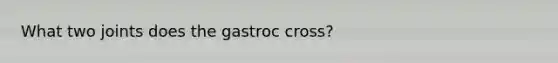 What two joints does the gastroc cross?