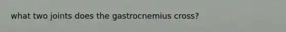 what two joints does the gastrocnemius cross?