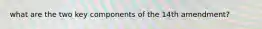 what are the two key components of the 14th amendment?