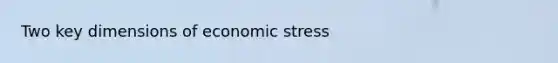 Two key dimensions of economic stress