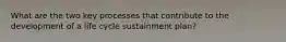 What are the two key processes that contribute to the development of a life cycle sustainment plan?