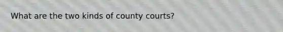 What are the two kinds of county courts?