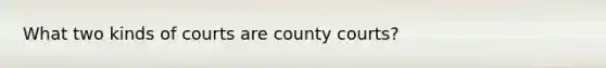 What two kinds of courts are county courts?