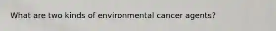 What are two kinds of environmental cancer agents?