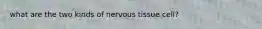 what are the two kinds of nervous tissue cell?