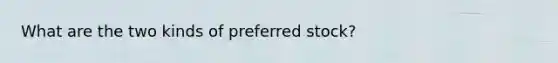 What are the two kinds of preferred stock?