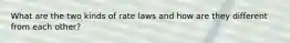 What are the two kinds of rate laws and how are they different from each other?