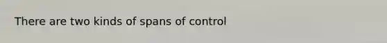 There are two kinds of spans of control