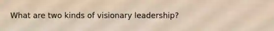 What are two kinds of visionary leadership?