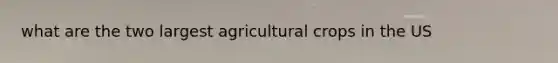 what are the two largest agricultural crops in the US