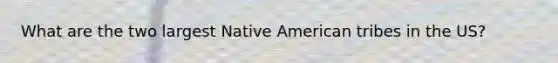 What are the two largest Native American tribes in the US?