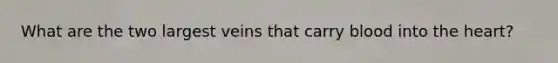 What are the two largest veins that carry blood into the heart?