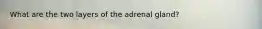 What are the two layers of the adrenal gland?