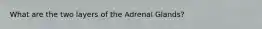 What are the two layers of the Adrenal Glands?