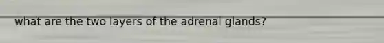 what are the two layers of the adrenal glands?