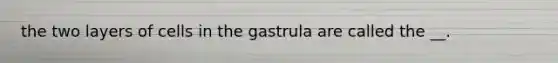 the two layers of cells in the gastrula are called the __.