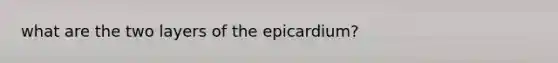 what are the two layers of the epicardium?