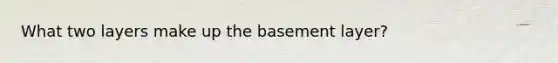 What two layers make up the basement layer?