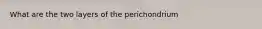 What are the two layers of the perichondrium