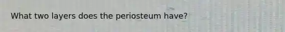 What two layers does the periosteum have?